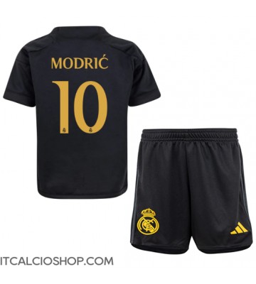 Real Madrid Luka Modric #10 Terza Maglia Bambino 2023-24 Manica Corta (+ Pantaloni corti)